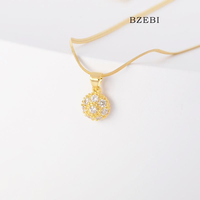 BZEBI 14K niche design flower necklace