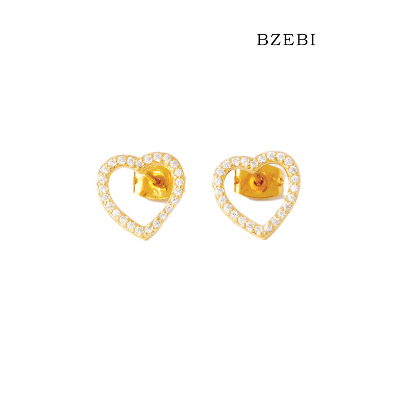 BZEBI14k Simple Love Earrings