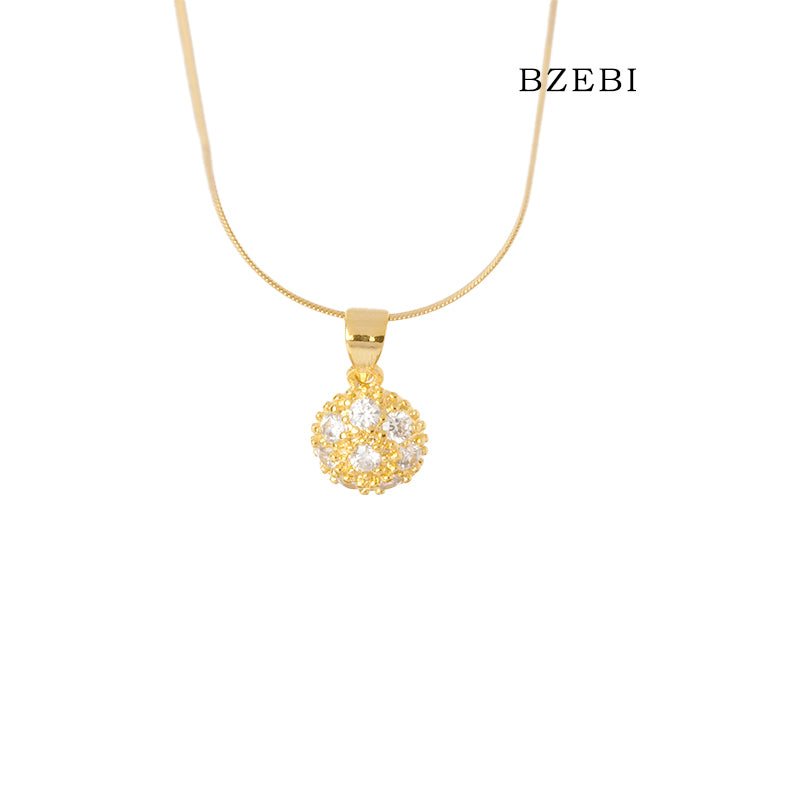 BZEBI 14K niche design flower necklace