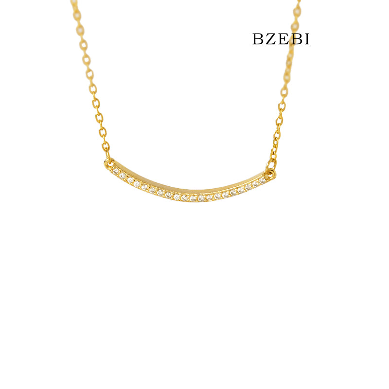 BZEBI 14k Smile Collection Necklace