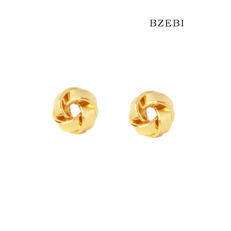 BZEBI 14k spiral ring fashion earrings women