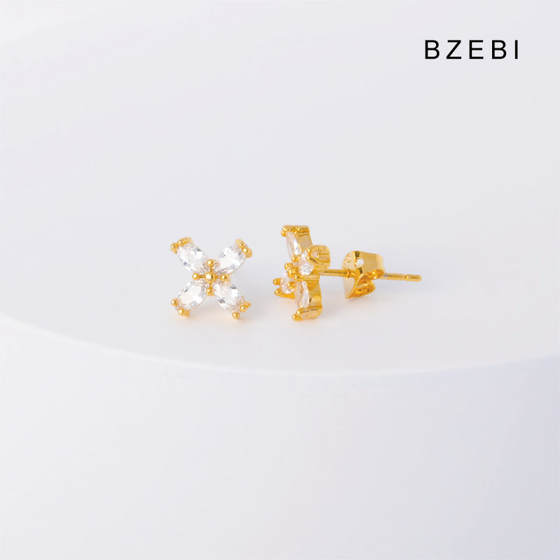 BZEBI 14k Fashion Fork Fork Design Girls Earrings