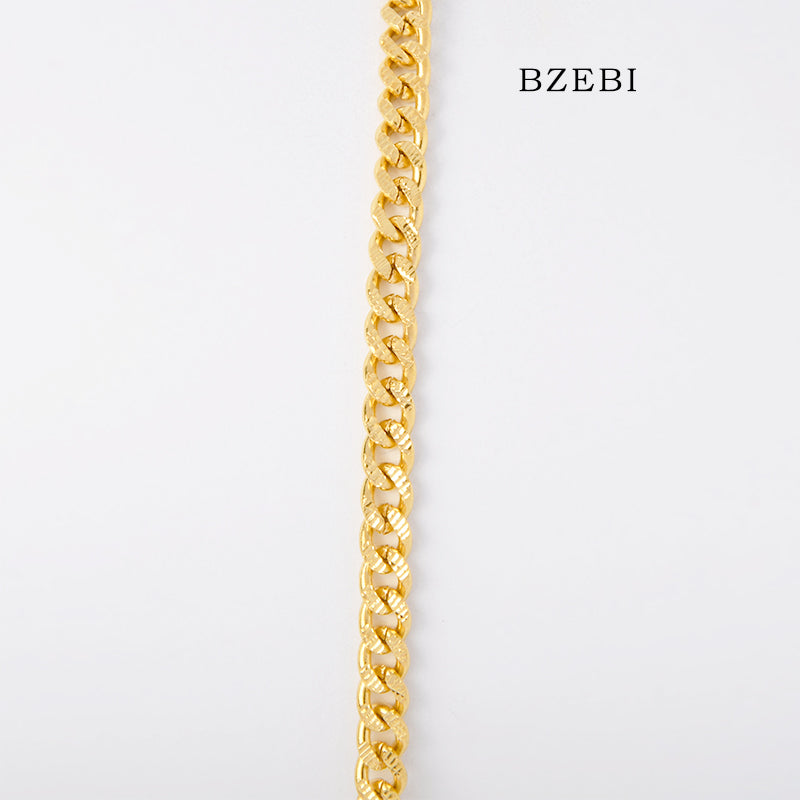 BZEBI 14K atmospheric simple Snake Bone Bracelet