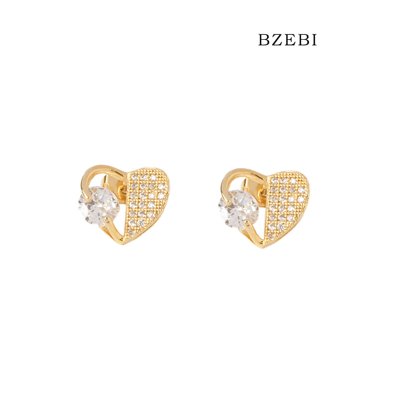 BZEBI 14k Heart Direction Earrings Women