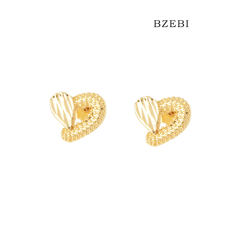 BZEBI 14k Love Fashion Design Earrings