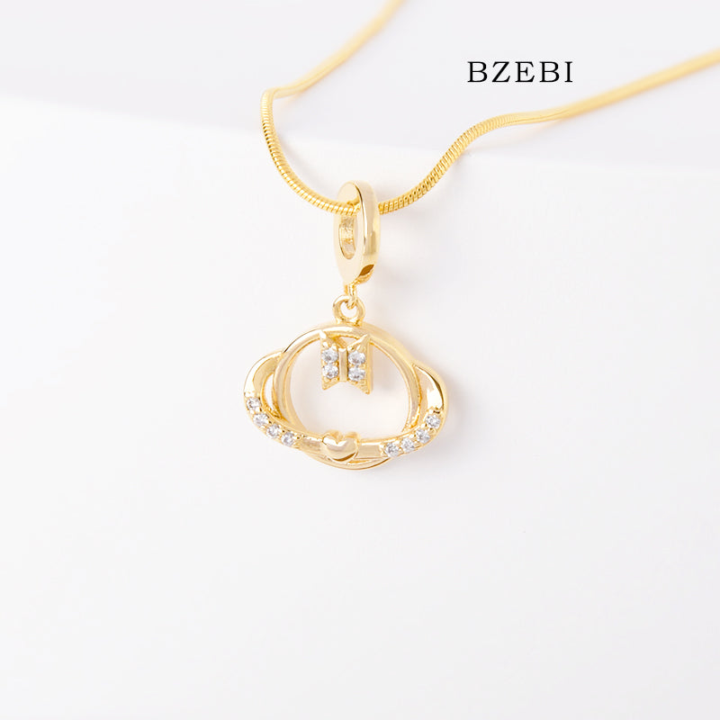 18K Fashion Gold Plated Chain Hallyu Kpop BTS Inspired  Star River Necklace Accessories for Women