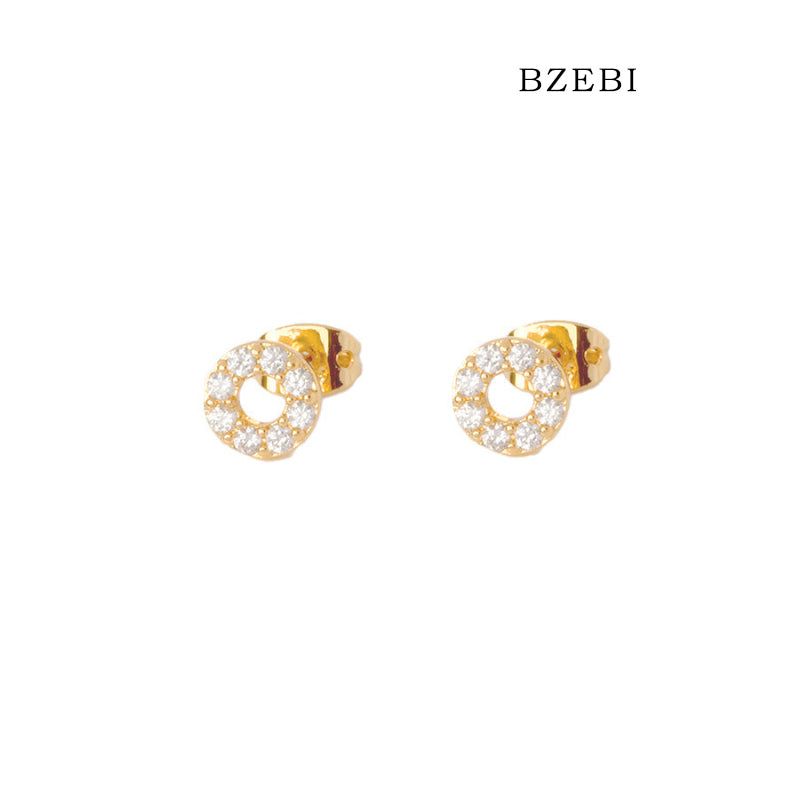 BZEBI 14k round fashion design girls earrings