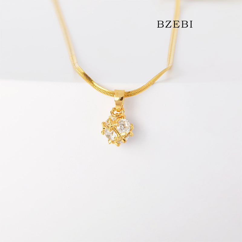 BZEBI14k starfish and diamond necklace