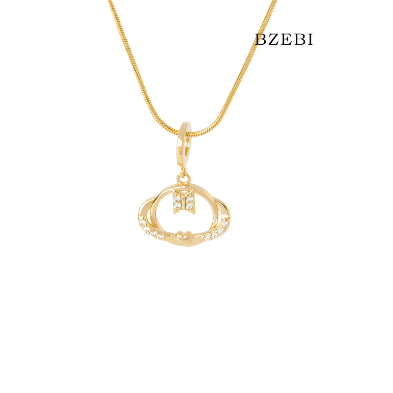 18K Fashion Gold Plated Chain Hallyu Kpop BTS Inspired  Star River Necklace Accessories for Women