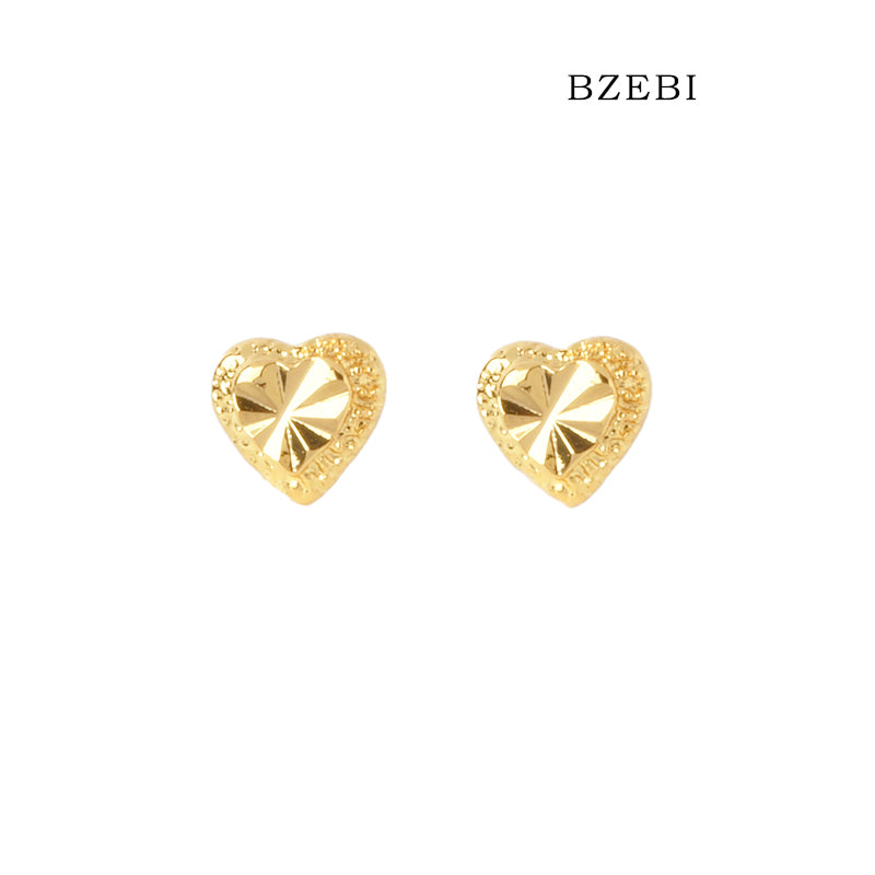 BZEBI 14k love solid fashion earrings women