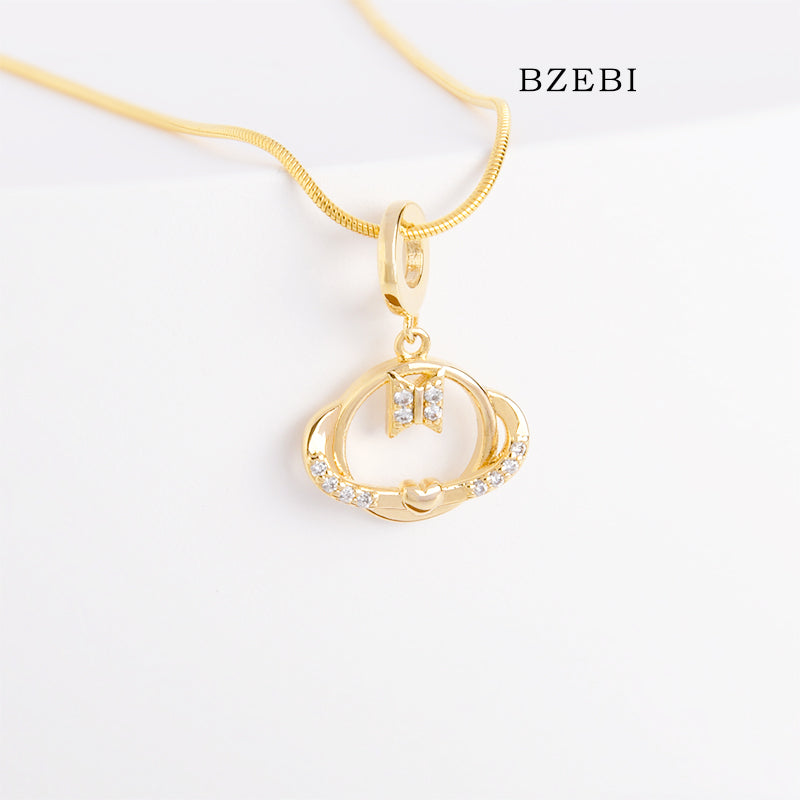 18K Fashion Gold Plated Chain Hallyu Kpop BTS Inspired  Star River Necklace Accessories for Women