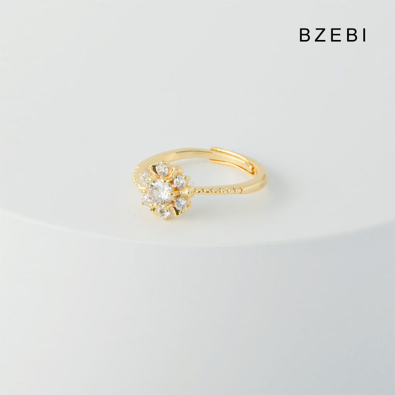 Elegant zircon ring