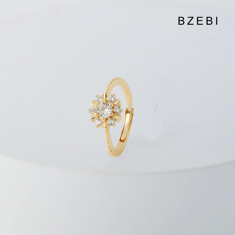 Elegant zircon ring