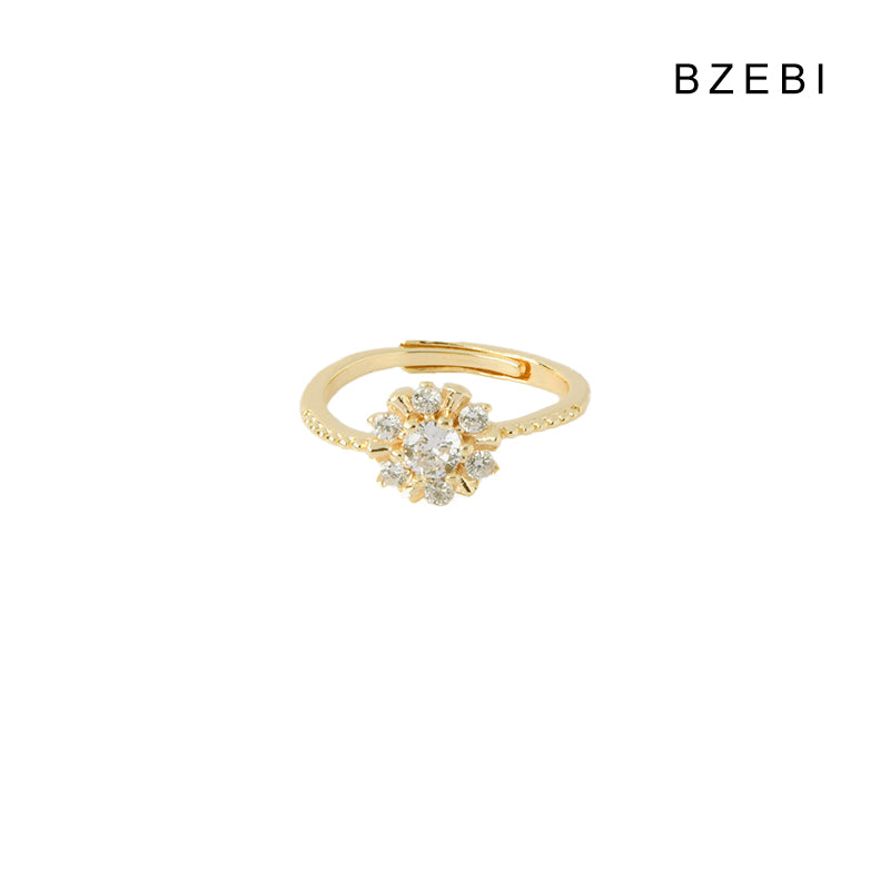 Elegant zircon ring