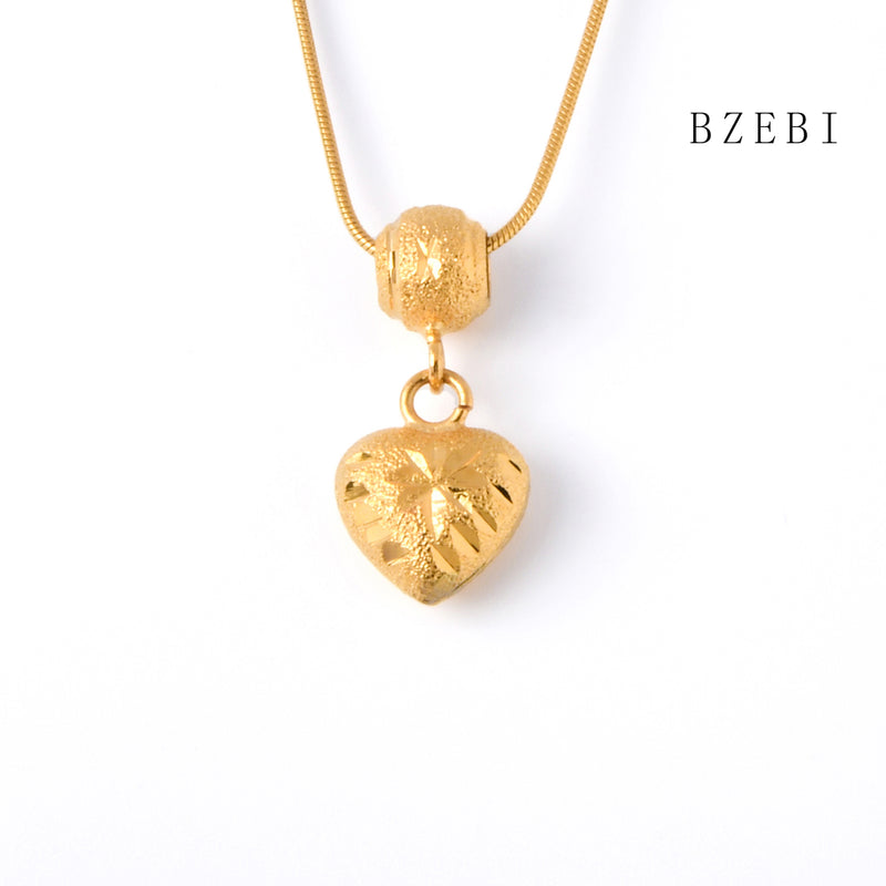 18k Gold Plated Cubic Zirconia love Necklace for Women with Box