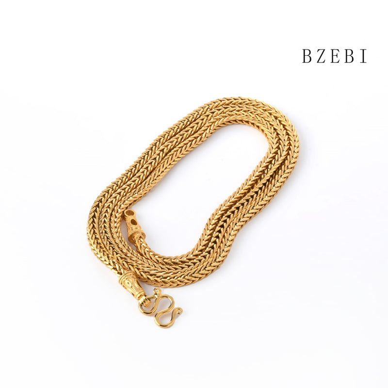 18k Gold Plated Cubic Zirconia plain Necklace for Women with Box