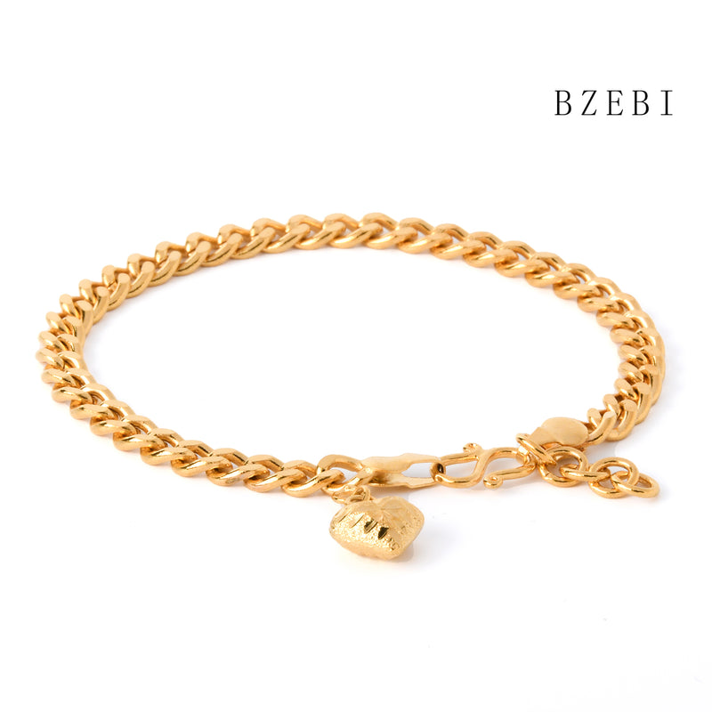 18k Gold Plated Cubic Zirconia love  Bracelet for Women with Box