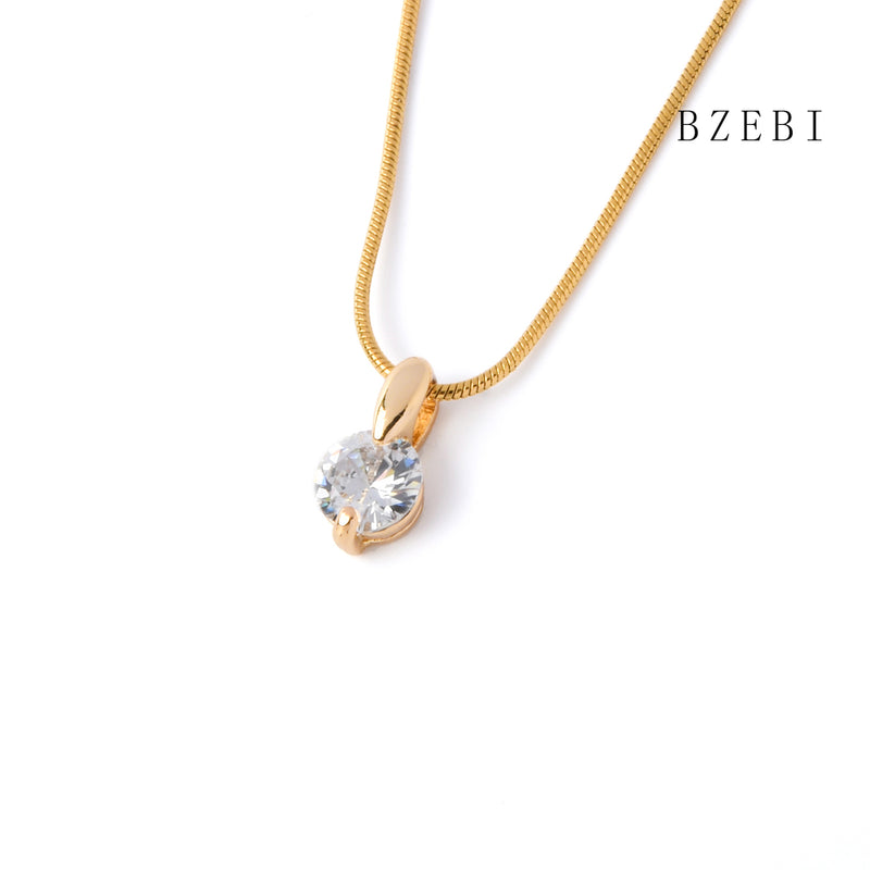 18k Gold Plated Cubic Zirconia love Necklace for Women with Box