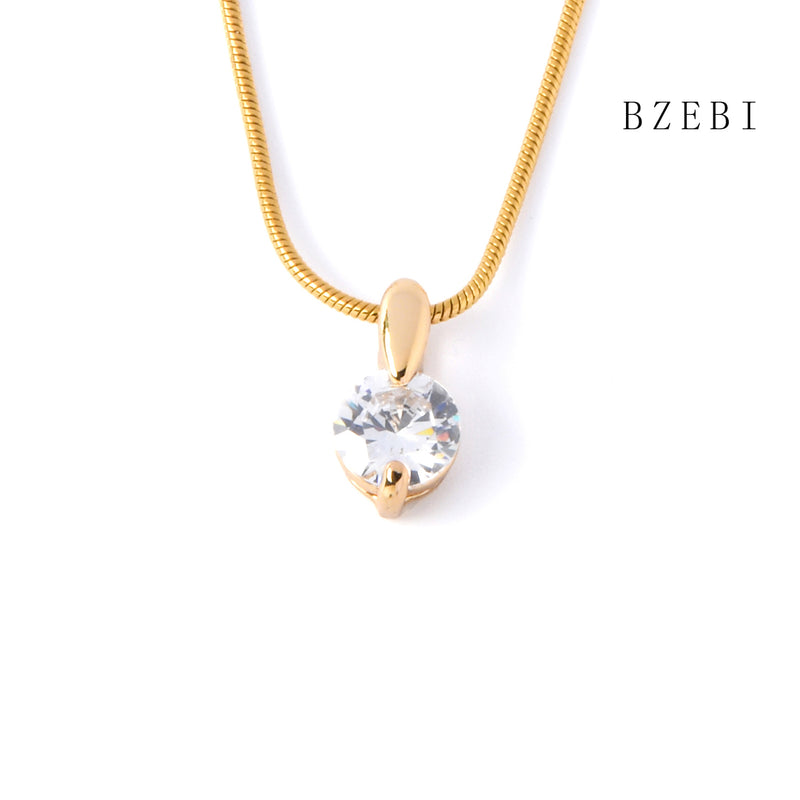 18k Gold Plated Cubic Zirconia love Necklace for Women with Box