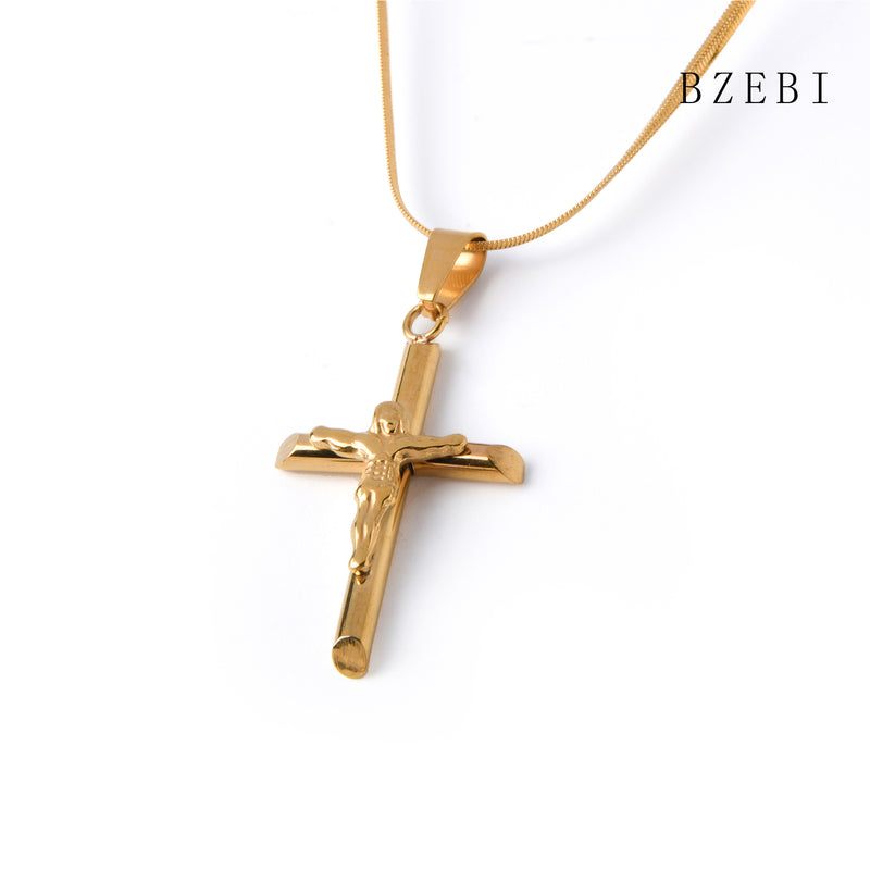 18k Gold Plated Cubic Zirconia The cross Necklace for Women with Box