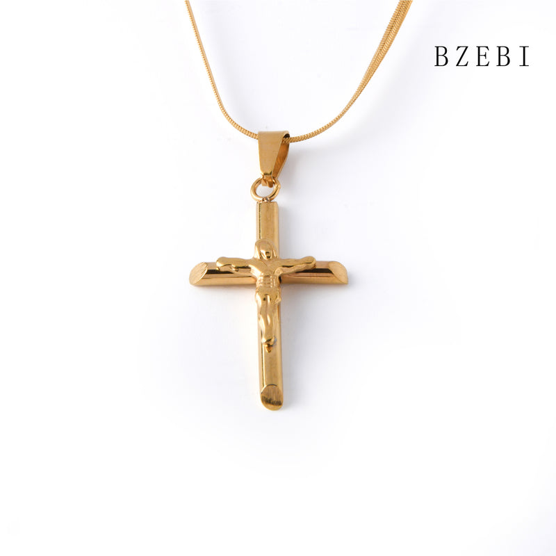 18k Gold Plated Cubic Zirconia The cross Necklace for Women with Box