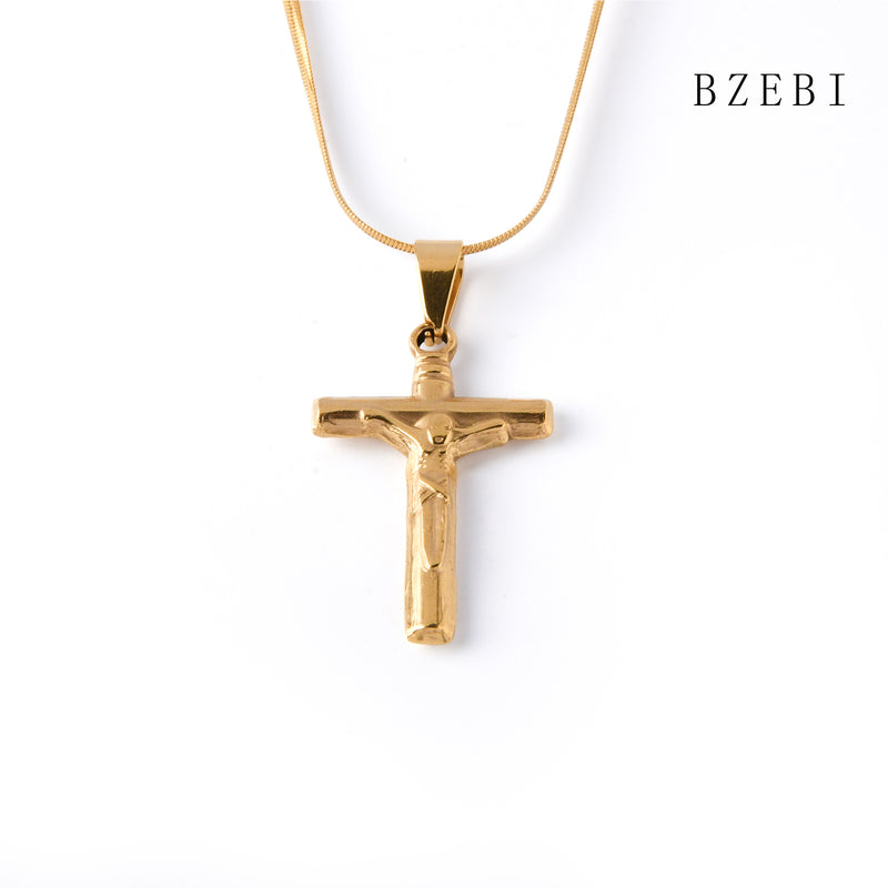 18k Gold Plated Cubic Zirconia The cross Necklace for Women with Box