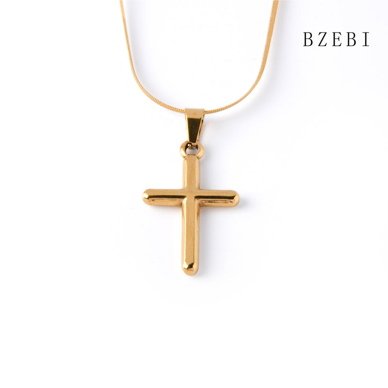 18k Gold Plated Cubic Zirconia The cross Necklace for Women with Box