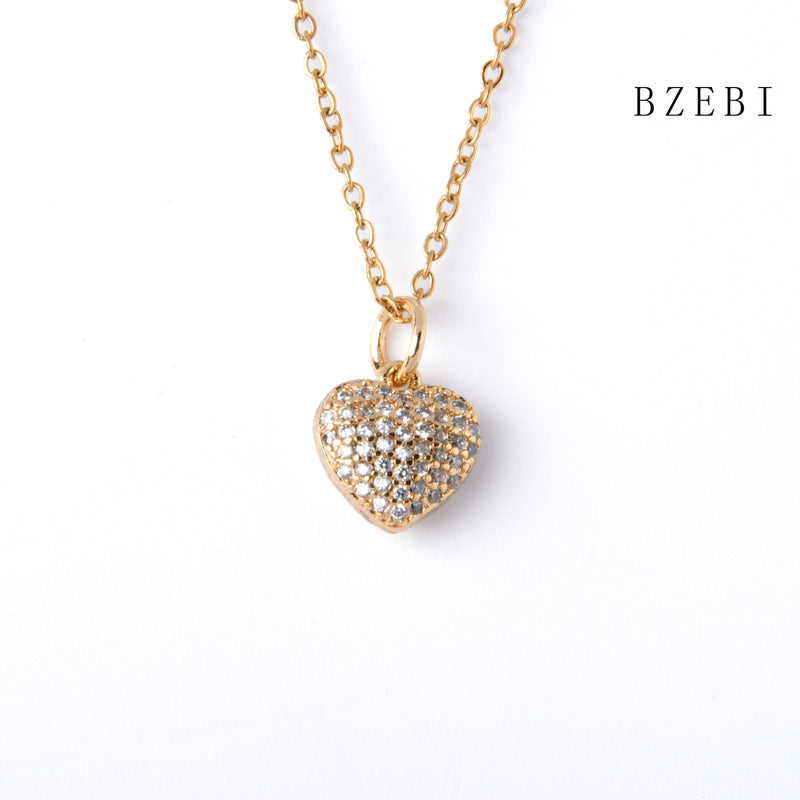 18k Gold Plated Cubic Zirconia Full of love Necklace for Women with Box