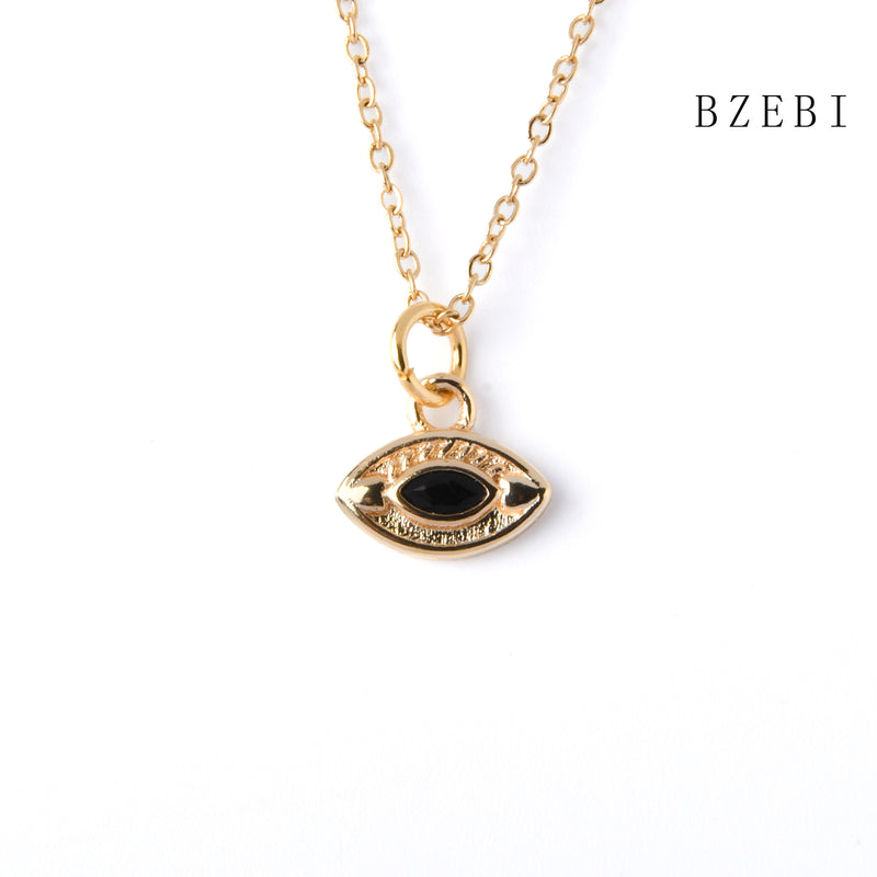 18k Gold Plated Cubic Zirconia The Devil's Eye Necklace for Women with Box