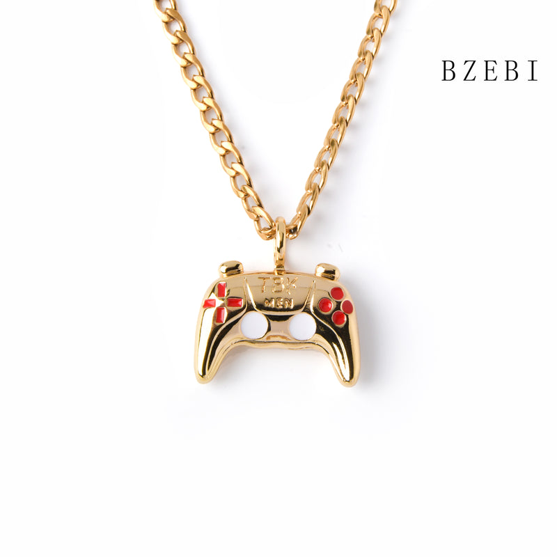 18k Gold Plated Cubic Zirconia  Game machine  Necklace for Women with Box