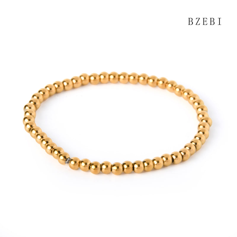 18k Gold Plated Cubic Zirconia Small ball splicing Bracelet for Women with Box