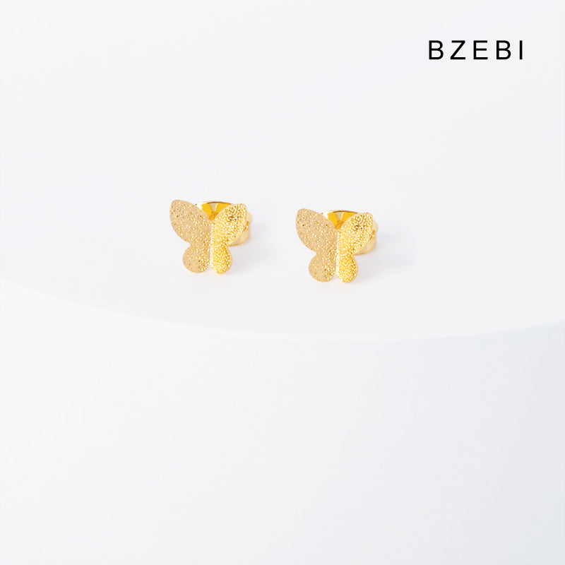 BZEBI 14k Butterfly Fashion Design Earrings