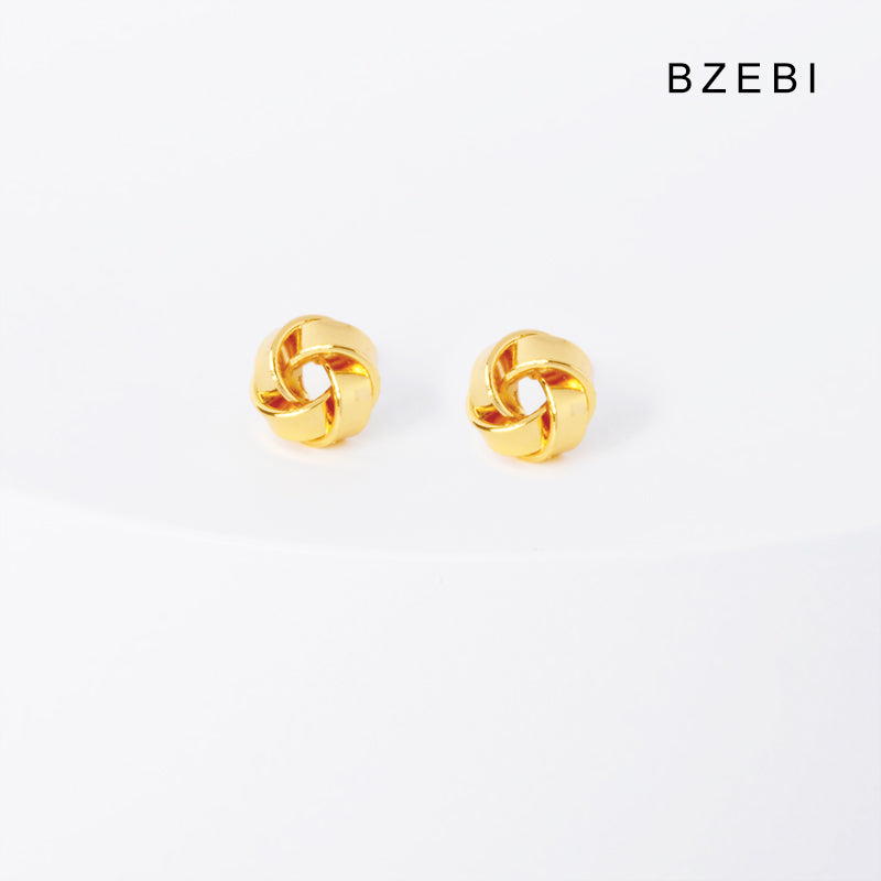 BZEBI 14k spiral ring fashion earrings women