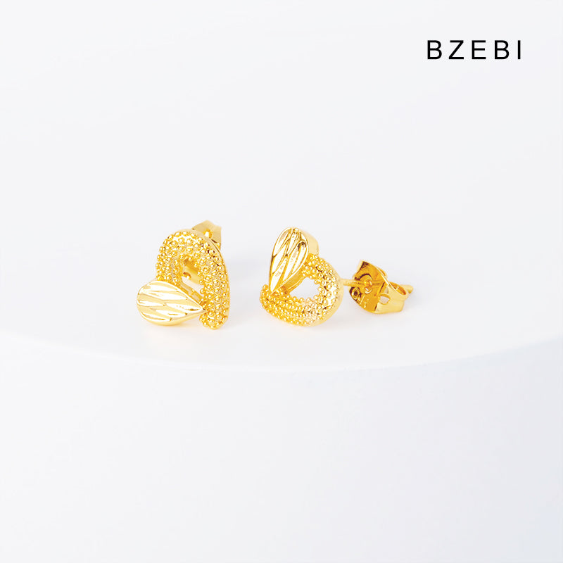 BZEBI 14k Love Fashion Design Earrings