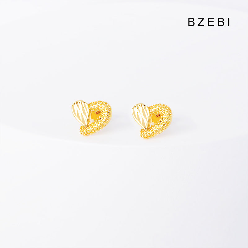 BZEBI 14k Love Fashion Design Earrings