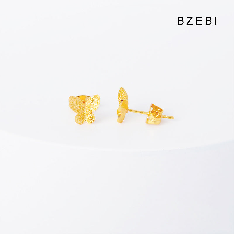 BZEBI 14k Butterfly Fashion Design Earrings