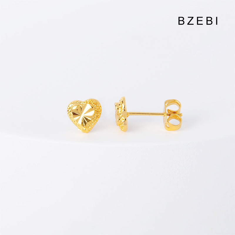 BZEBI 14k love solid fashion earrings women