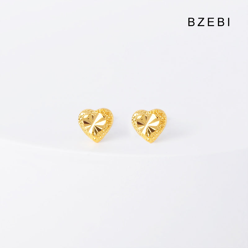 BZEBI 14k love solid fashion earrings women