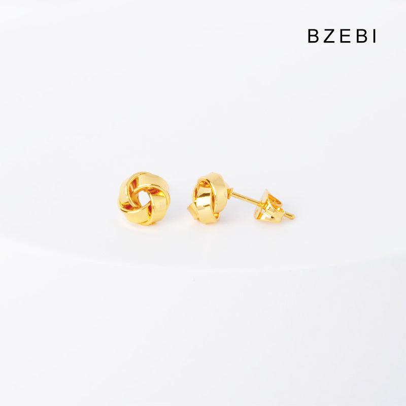 BZEBI 14k spiral ring fashion earrings women